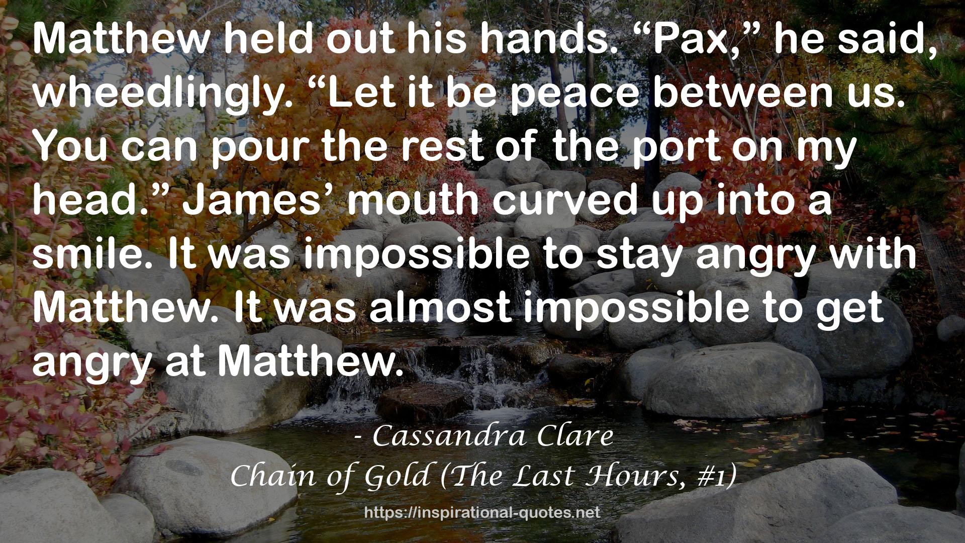 Chain of Gold (The Last Hours, #1) QUOTES