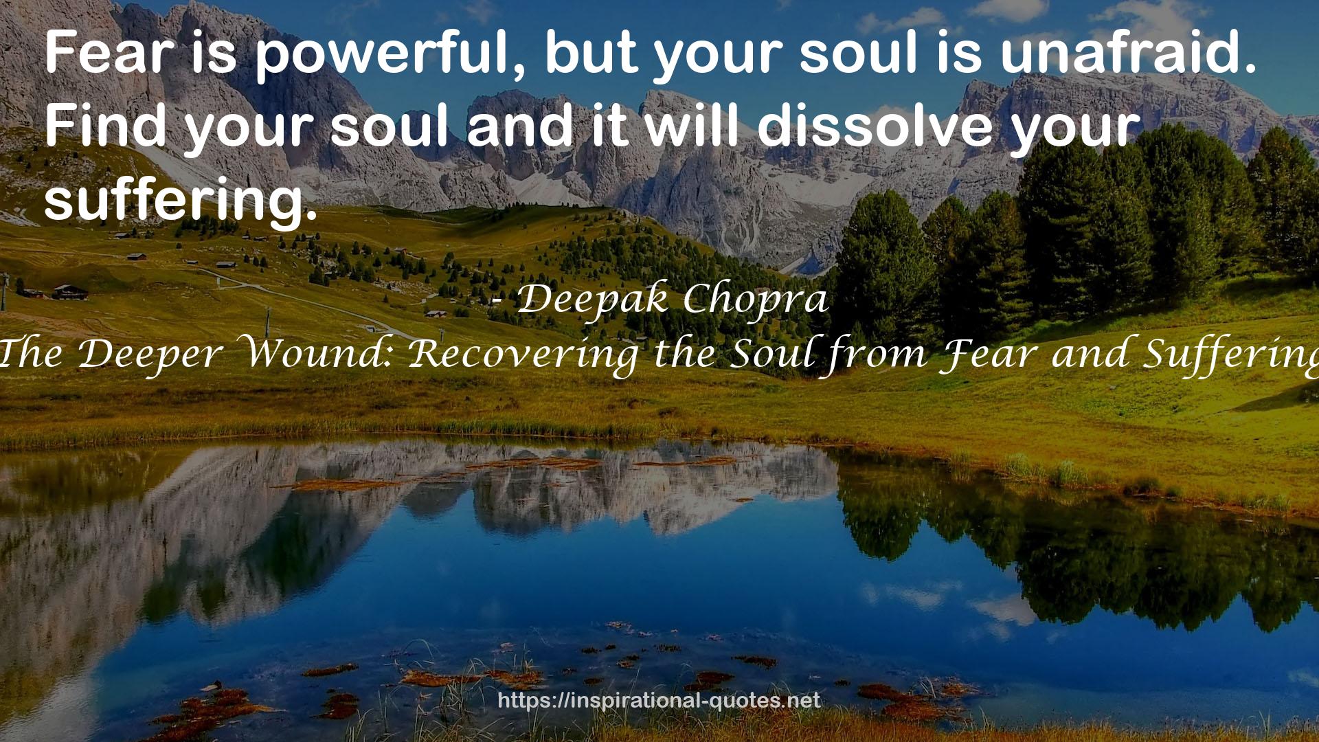 The Deeper Wound: Recovering the Soul from Fear and Suffering QUOTES