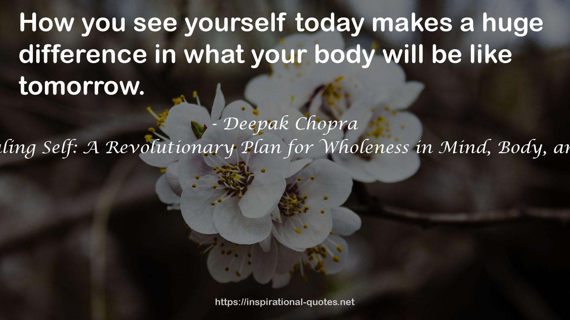 The Healing Self: A Revolutionary Plan for Wholeness in Mind, Body, and Spirit QUOTES
