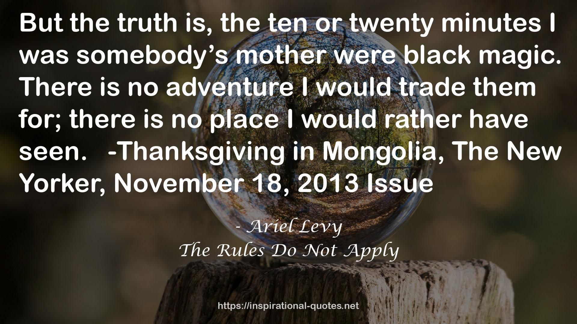 November 18, 2013  QUOTES