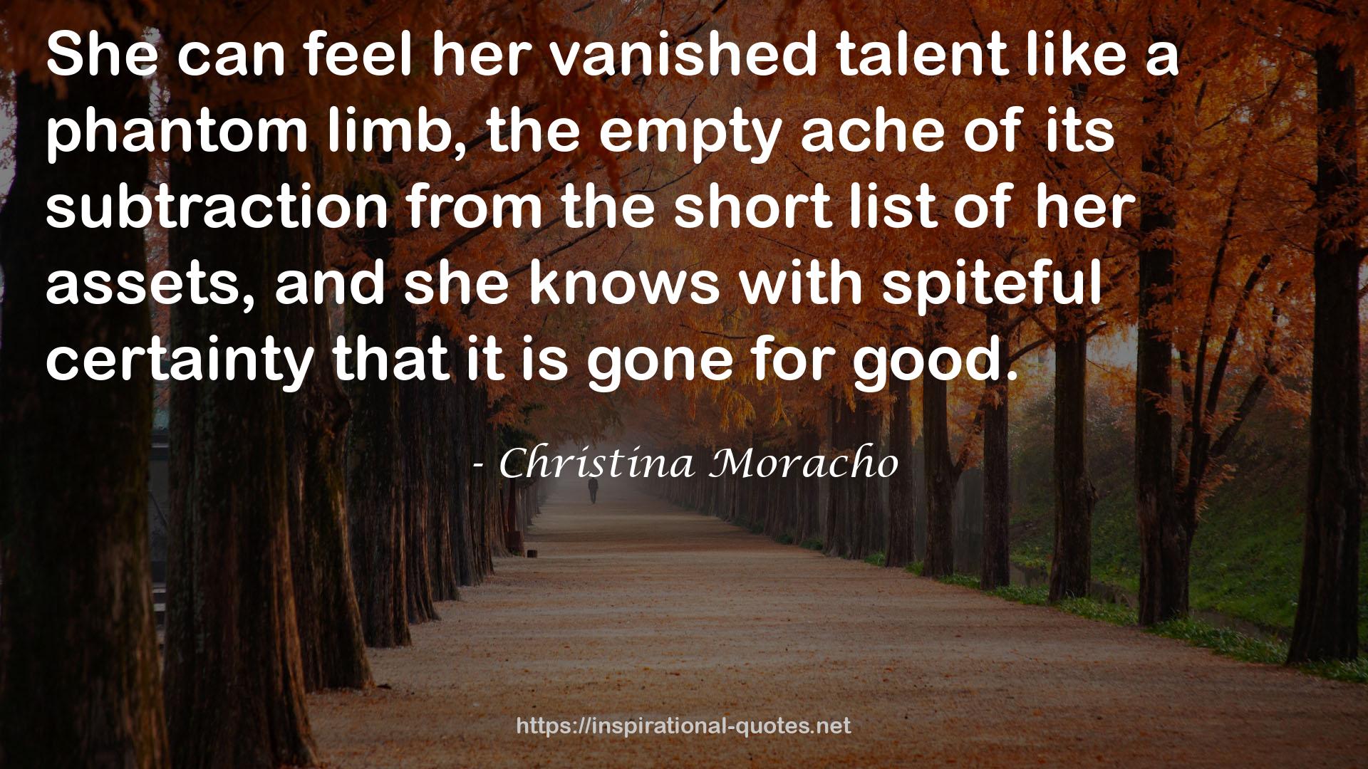 her vanished talent  QUOTES