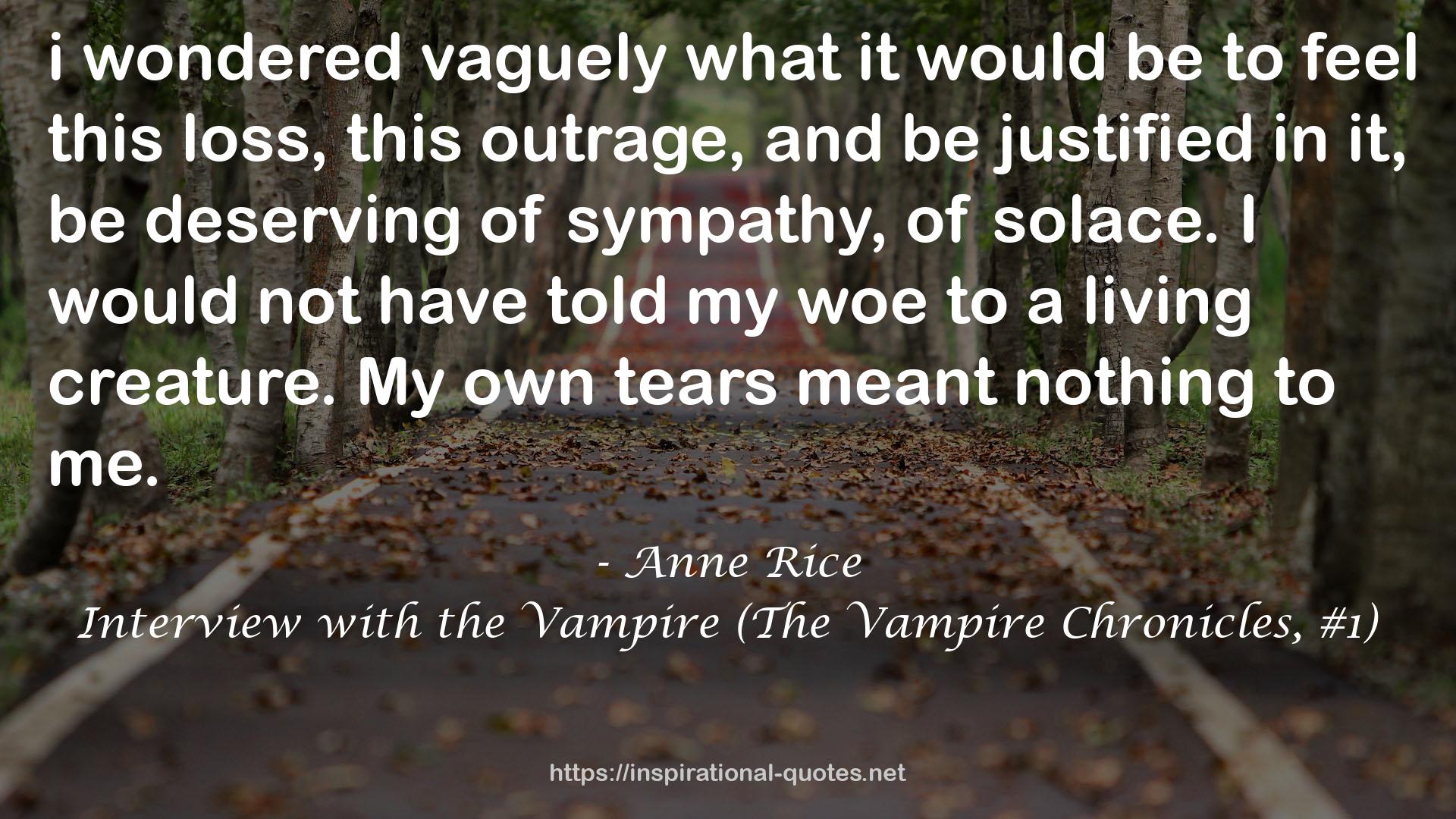 Interview with the Vampire (The Vampire Chronicles, #1) QUOTES