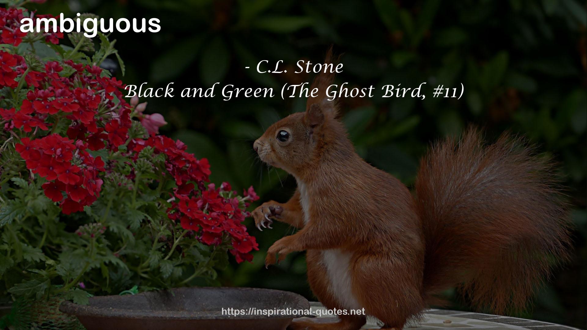 Black and Green (The Ghost Bird, #11) QUOTES