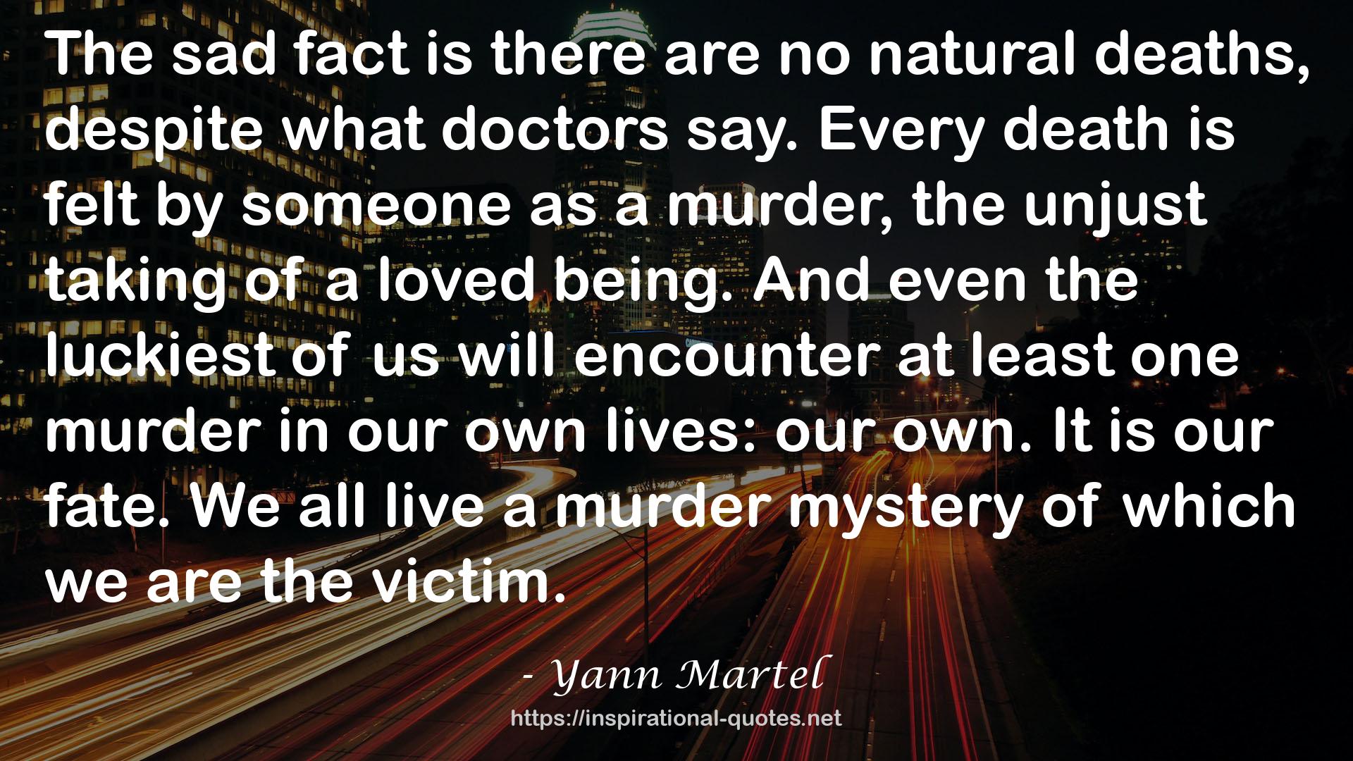 a murder mystery  QUOTES