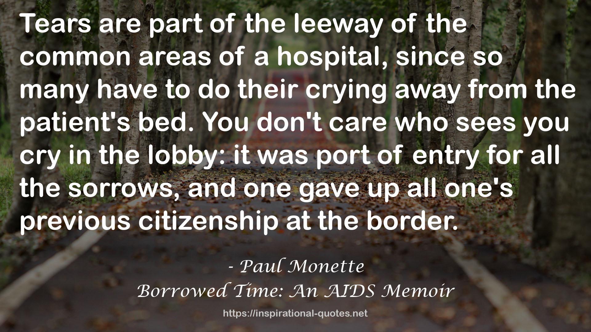 Borrowed Time: An AIDS Memoir QUOTES