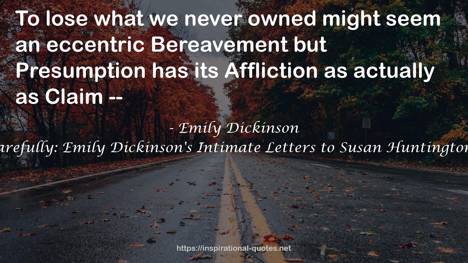 Bereavement but Presumption  QUOTES