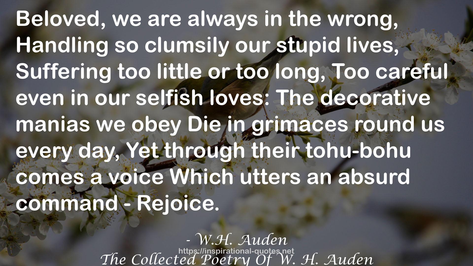 The Collected Poetry Of W. H. Auden QUOTES