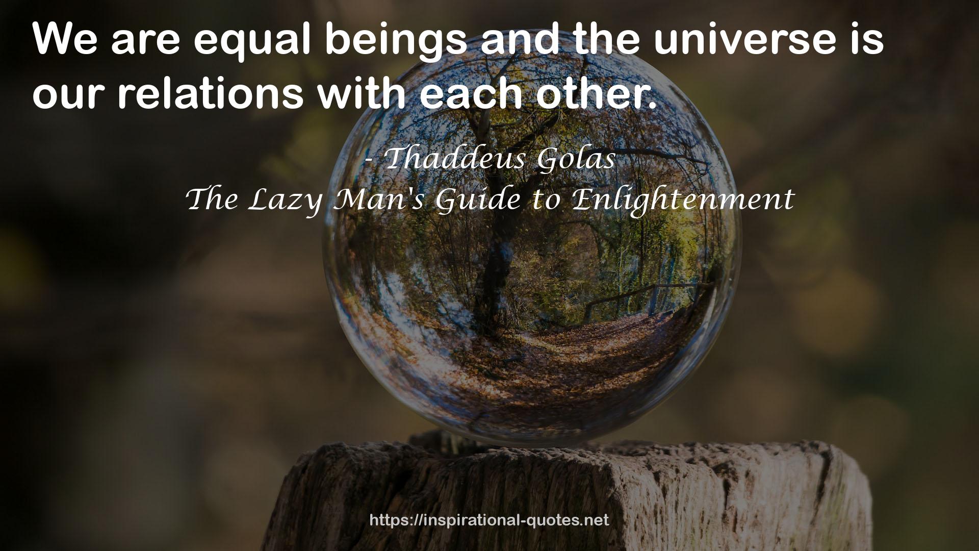 The Lazy Man's Guide to Enlightenment QUOTES