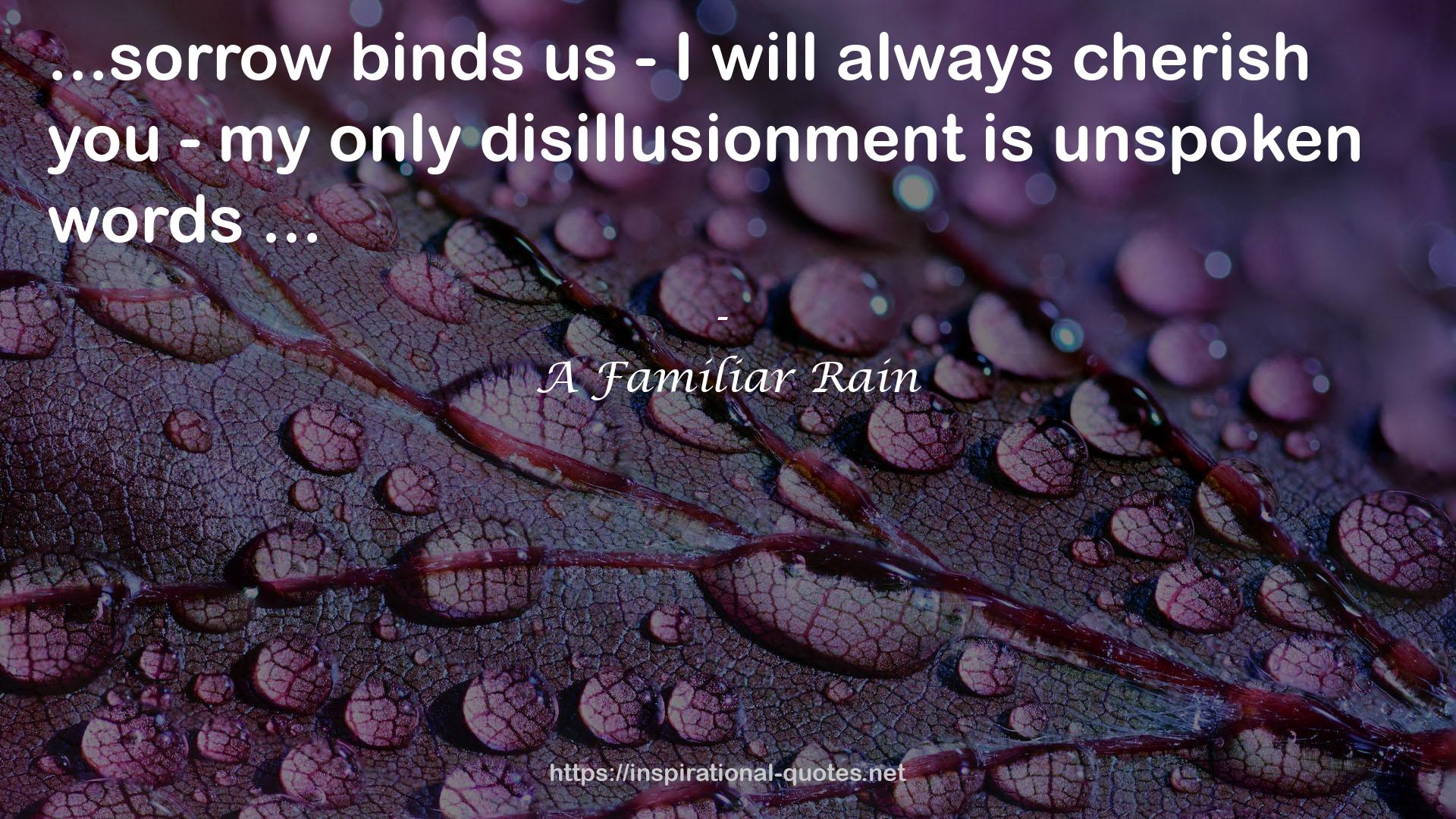my only disillusionment  QUOTES