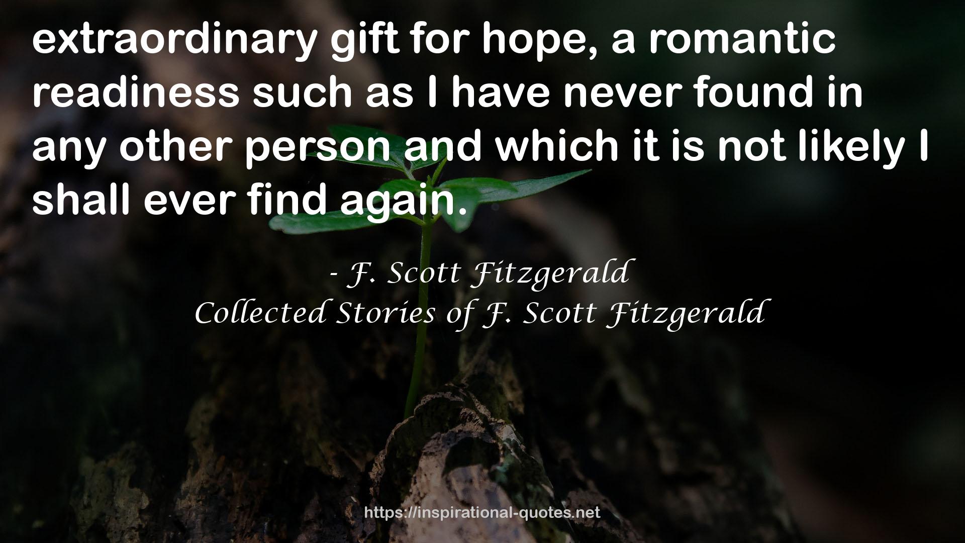 Collected Stories of F. Scott Fitzgerald QUOTES