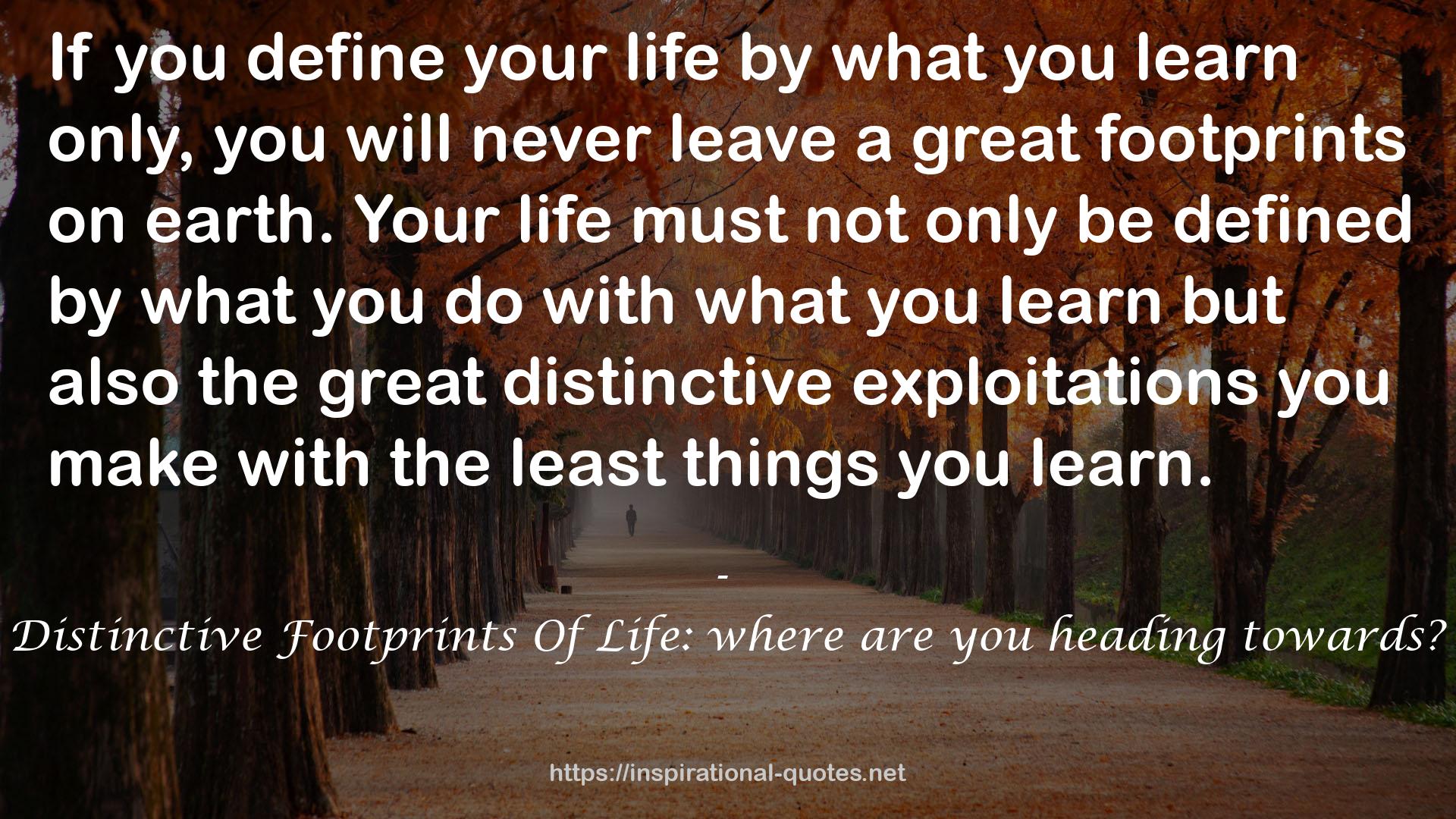 a great footprints  QUOTES