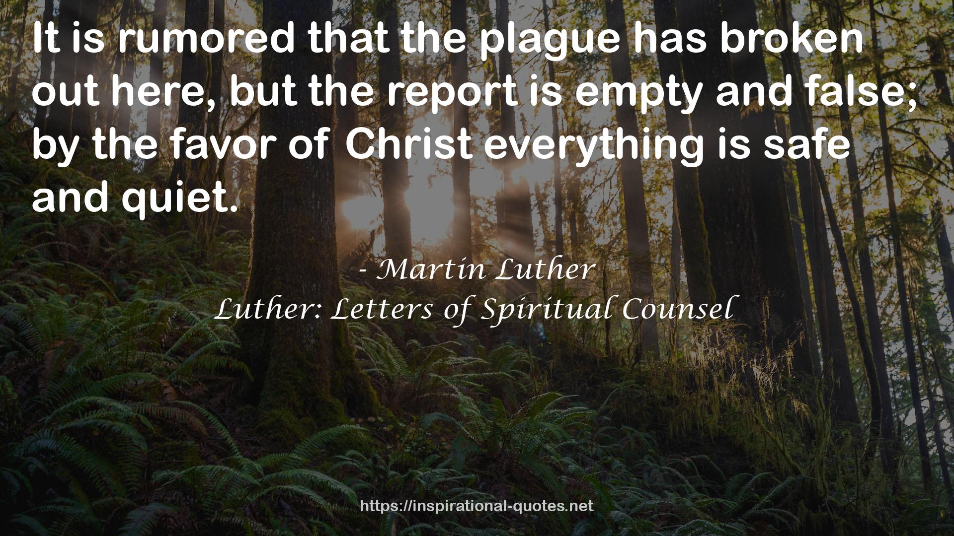 Luther: Letters of Spiritual Counsel QUOTES