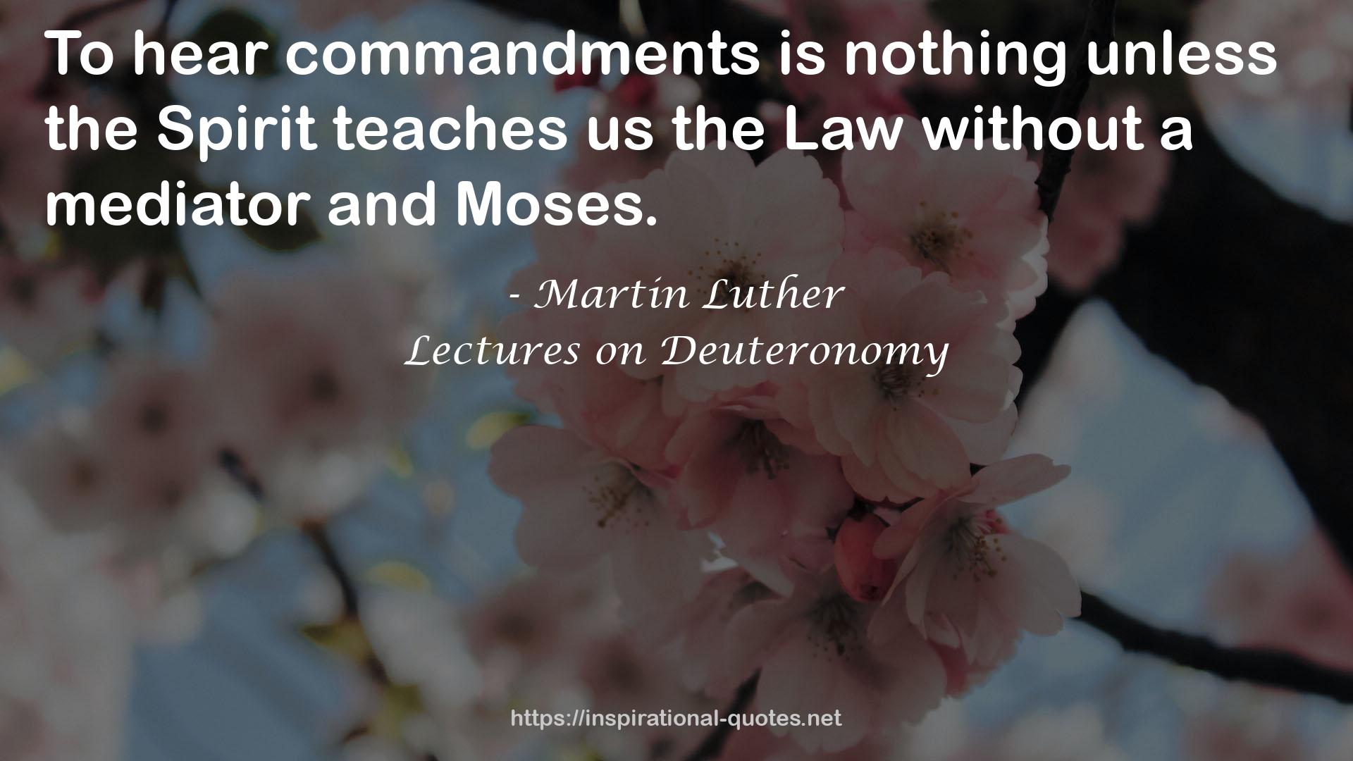 Lectures on Deuteronomy QUOTES