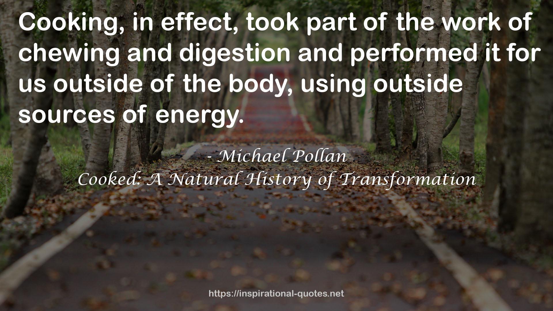 Cooked: A Natural History of Transformation QUOTES
