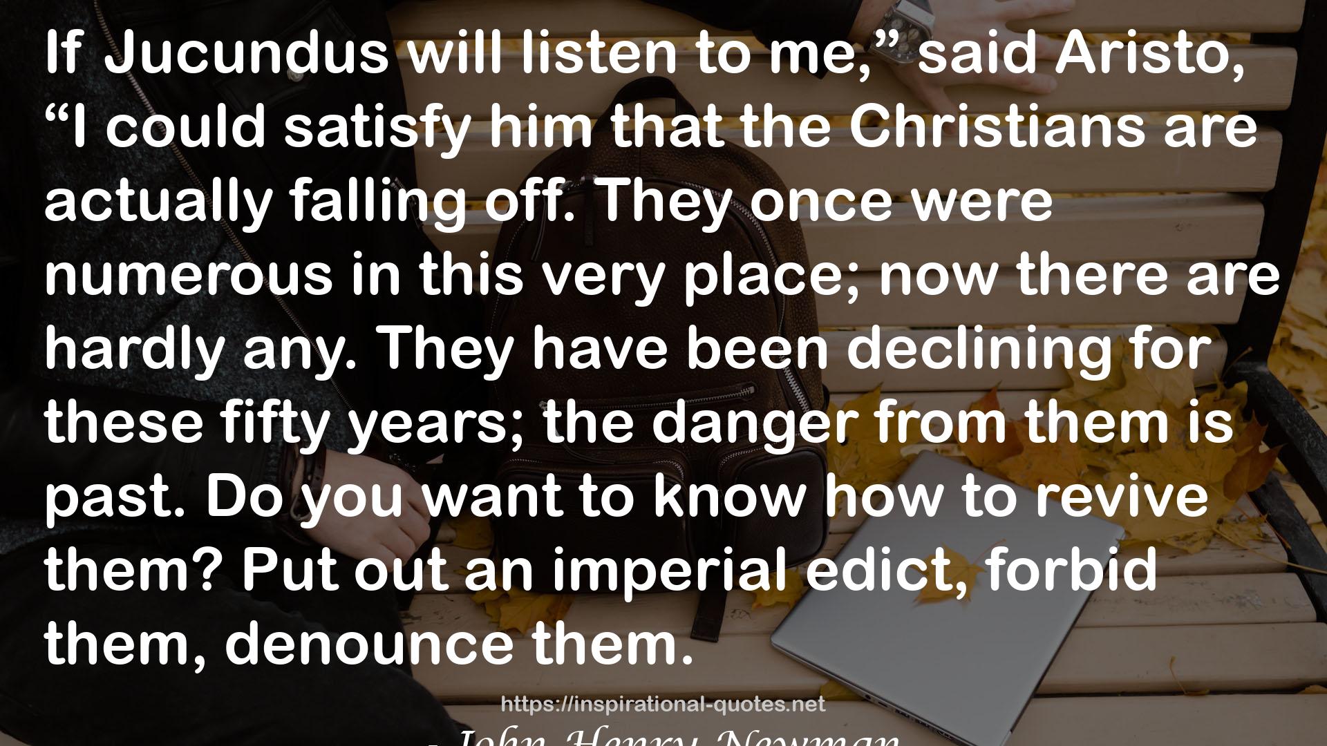 Callista: A Sketch of the Third Century QUOTES