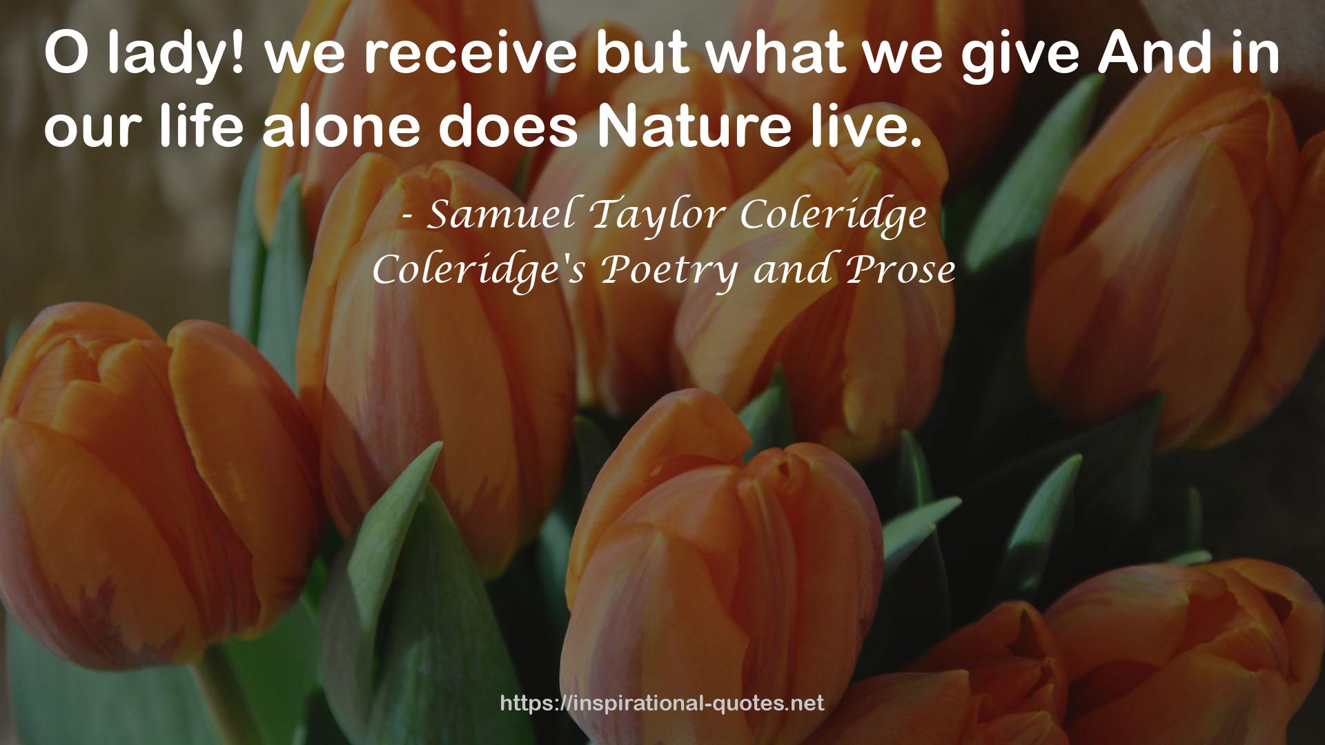 Coleridge's Poetry and Prose QUOTES