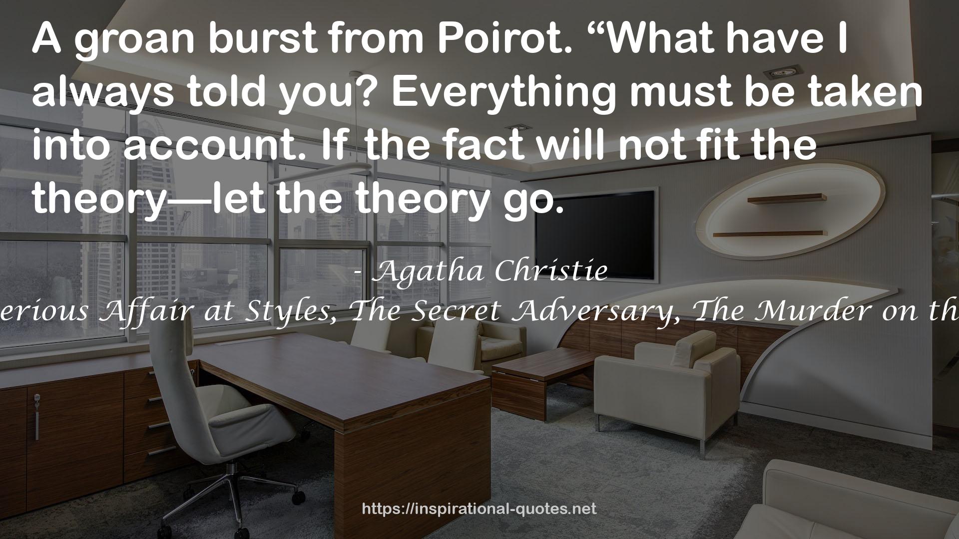 AGATHA CHRISTIE Premium Collection: The Mysterious Affair at Styles, The Secret Adversary, The Murder on the Links, The Cornish Mystery, Hercule Poirot's Cases QUOTES