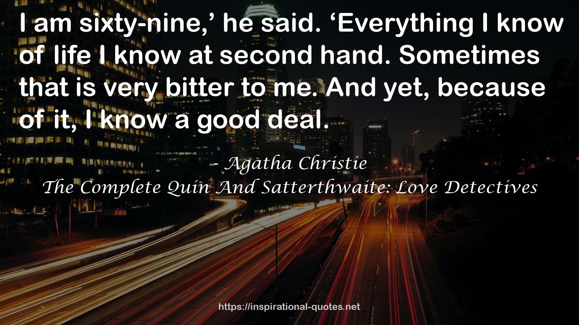 The Complete Quin And Satterthwaite: Love Detectives QUOTES