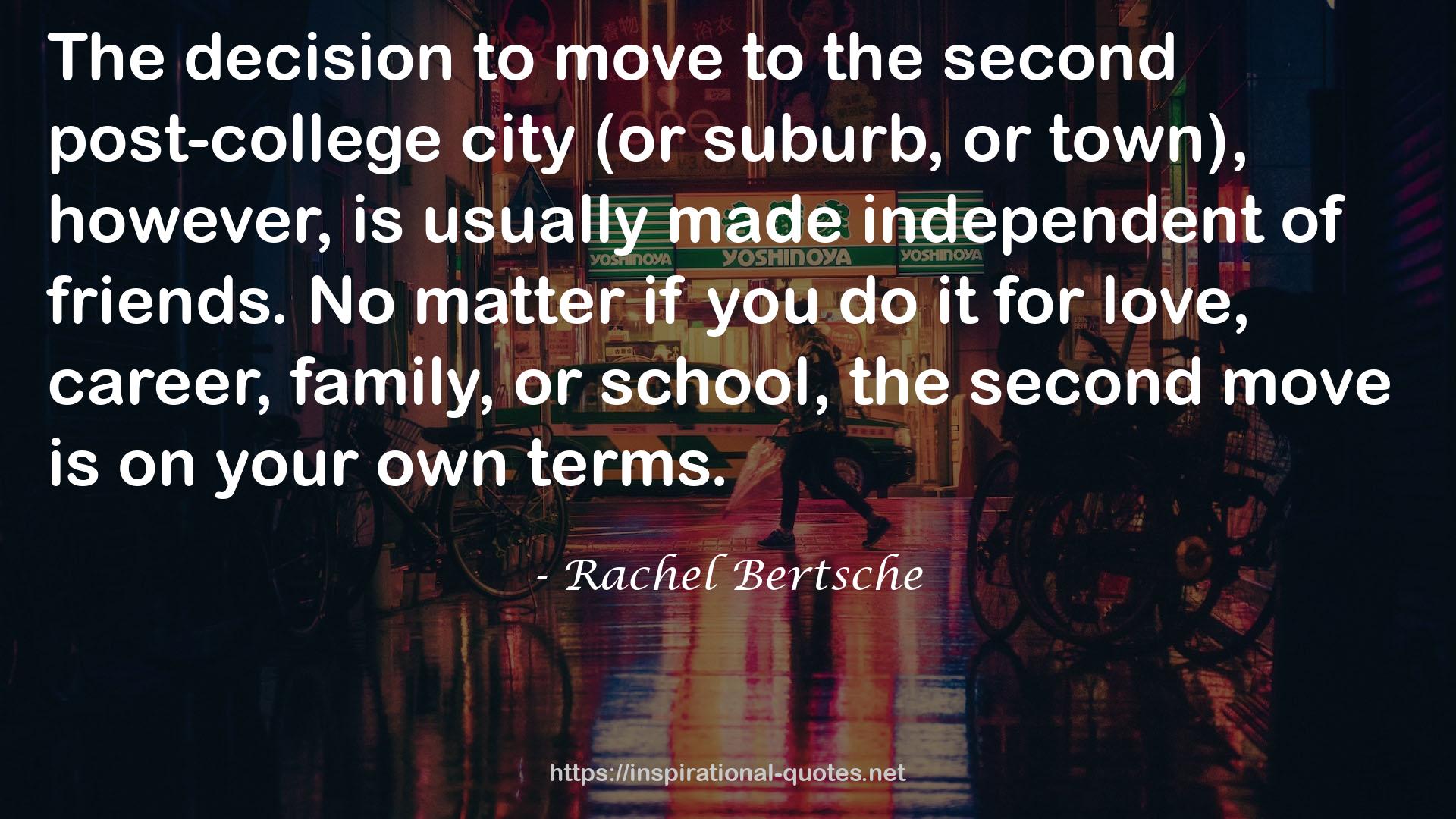 the second post-college city  QUOTES