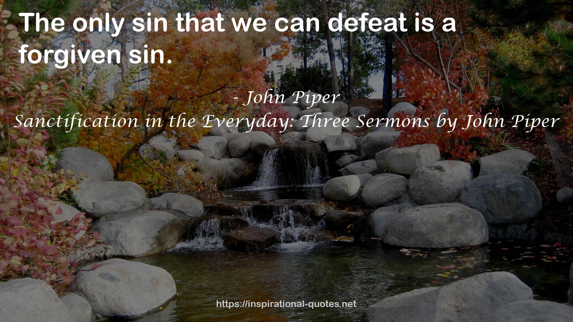 Sanctification in the Everyday: Three Sermons by John Piper QUOTES