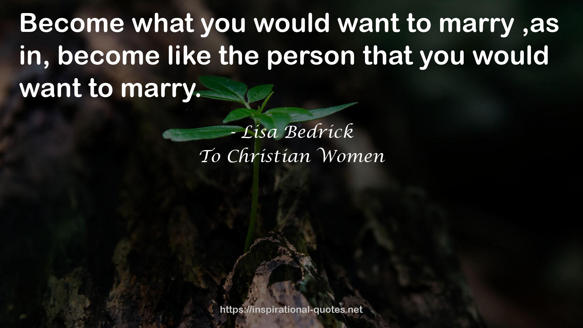 To Christian Women QUOTES