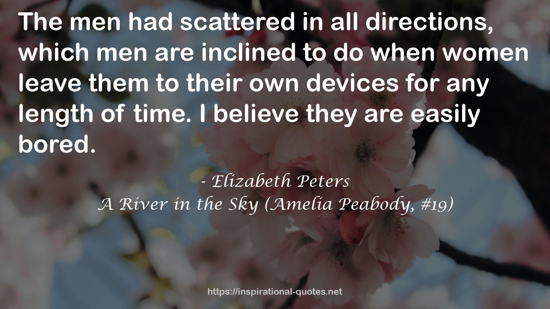 A River in the Sky (Amelia Peabody, #19) QUOTES