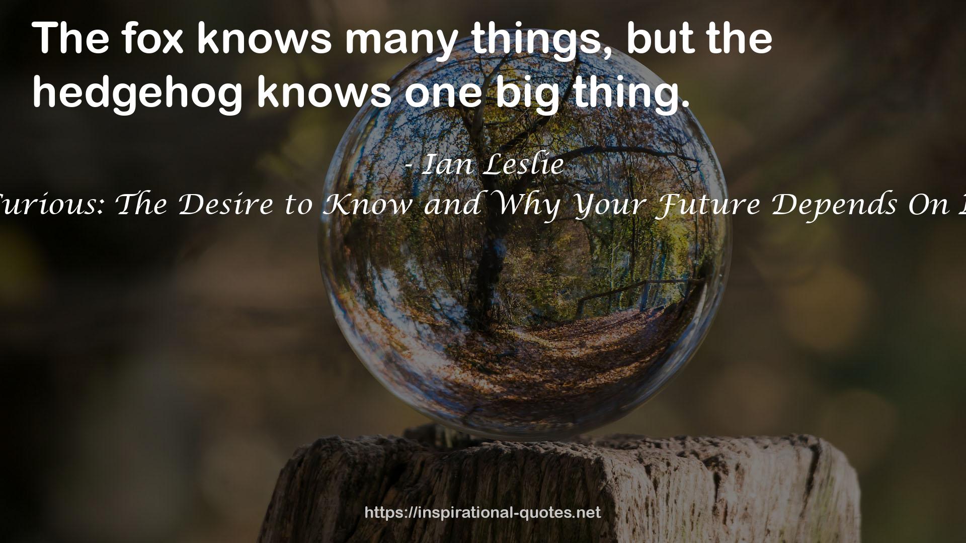 Curious: The Desire to Know and Why Your Future Depends On It QUOTES