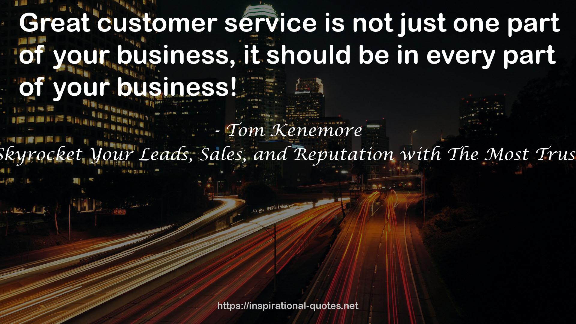 Tom Kenemore QUOTES