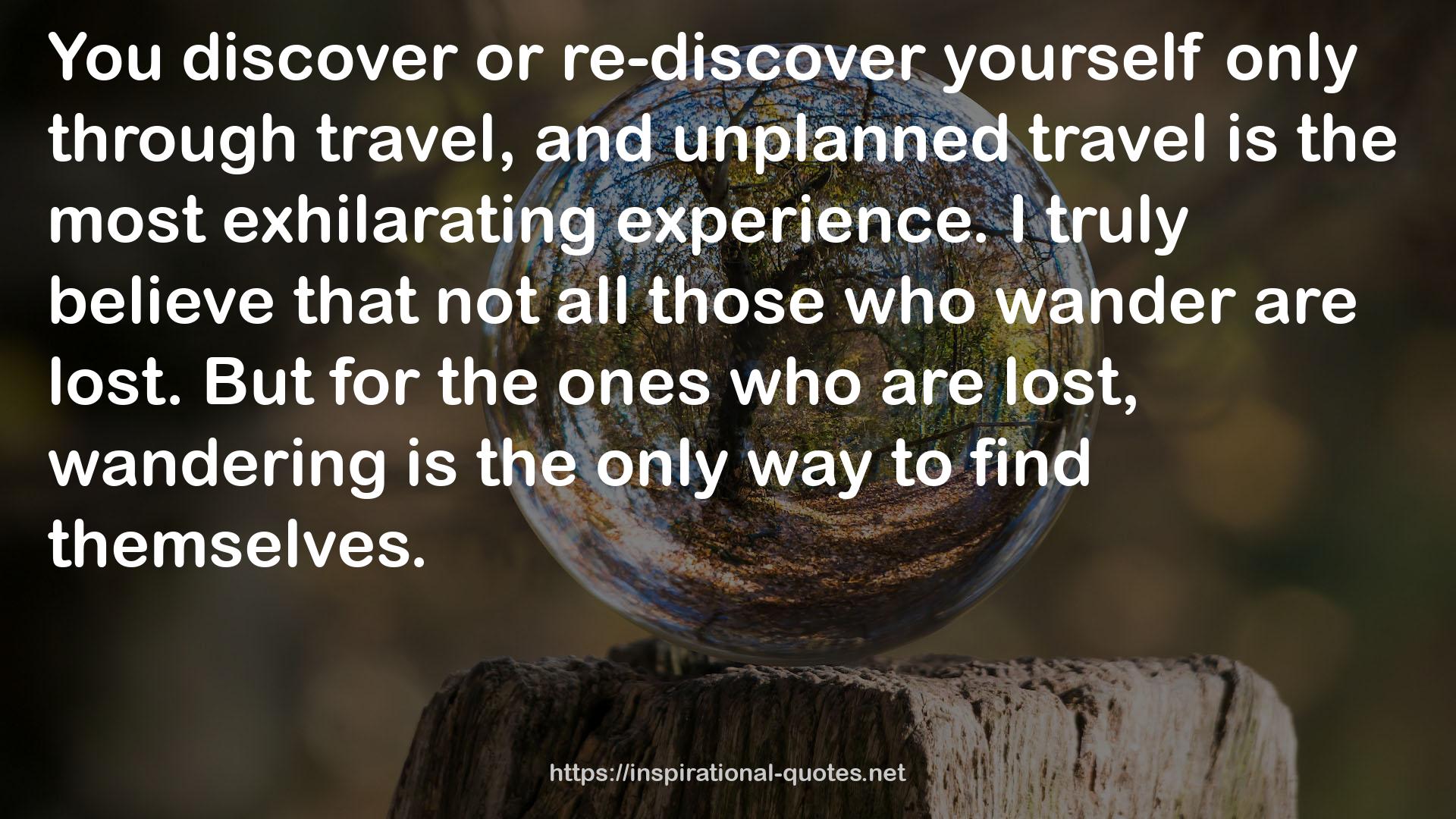 unplanned travel  QUOTES