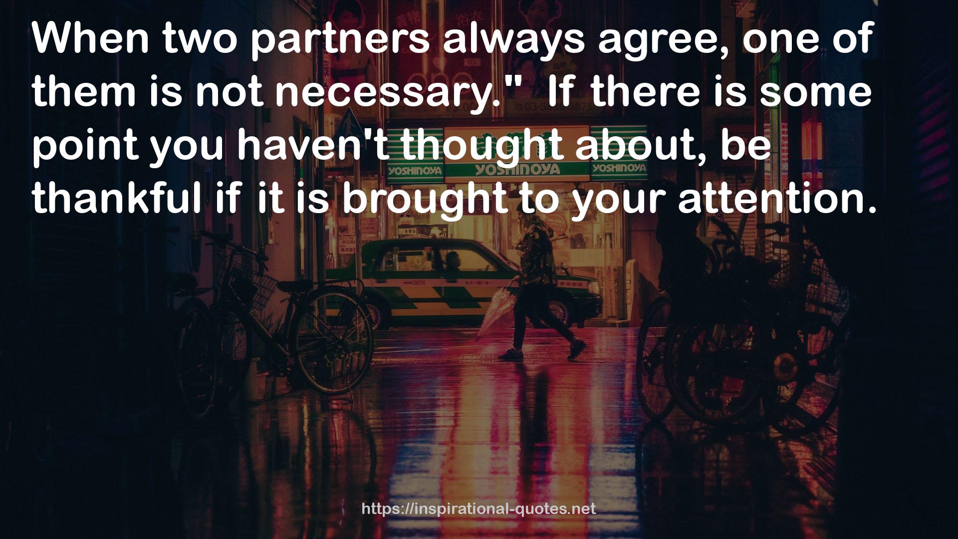 two partners  QUOTES