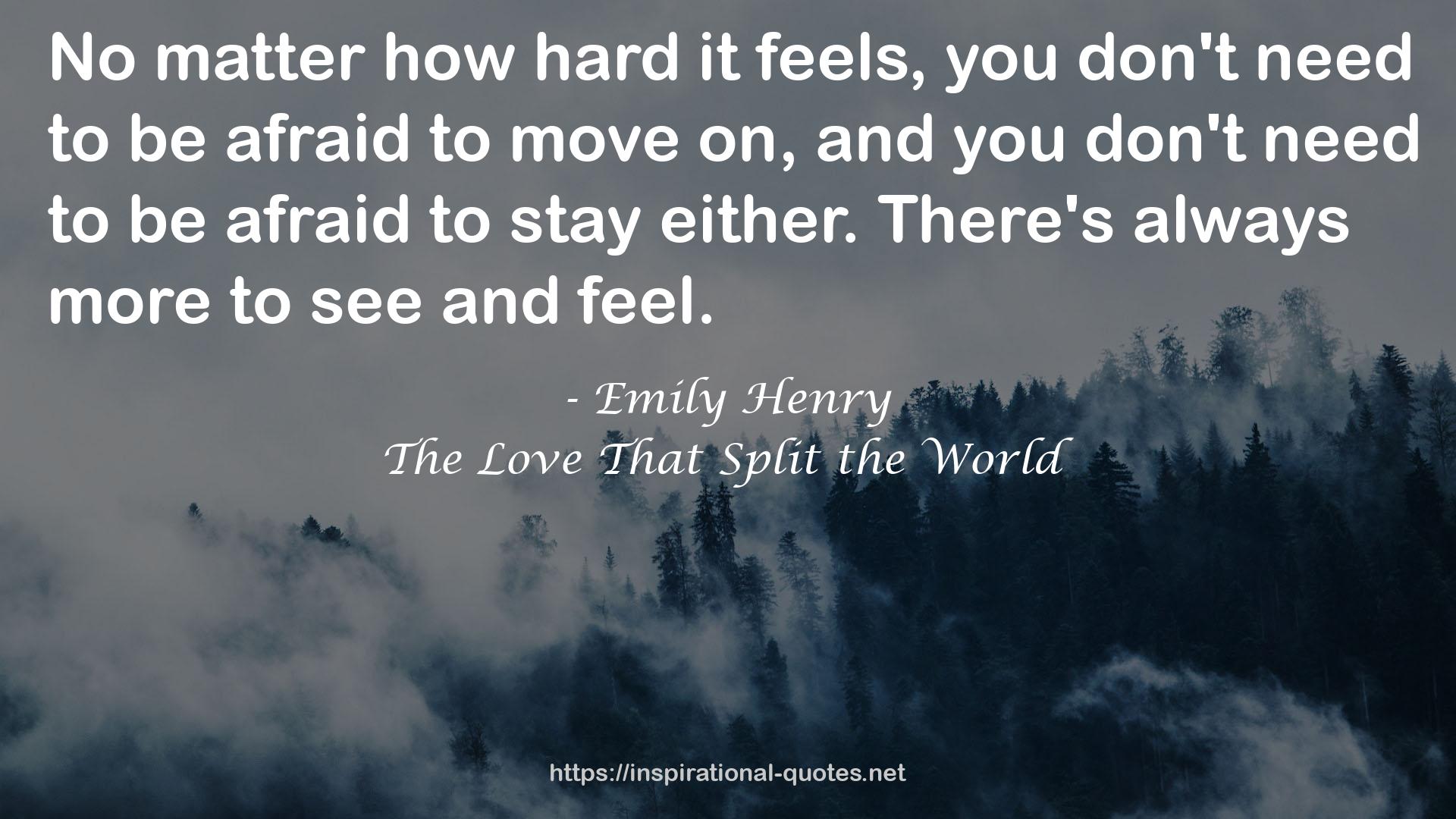 The Love That Split the World QUOTES