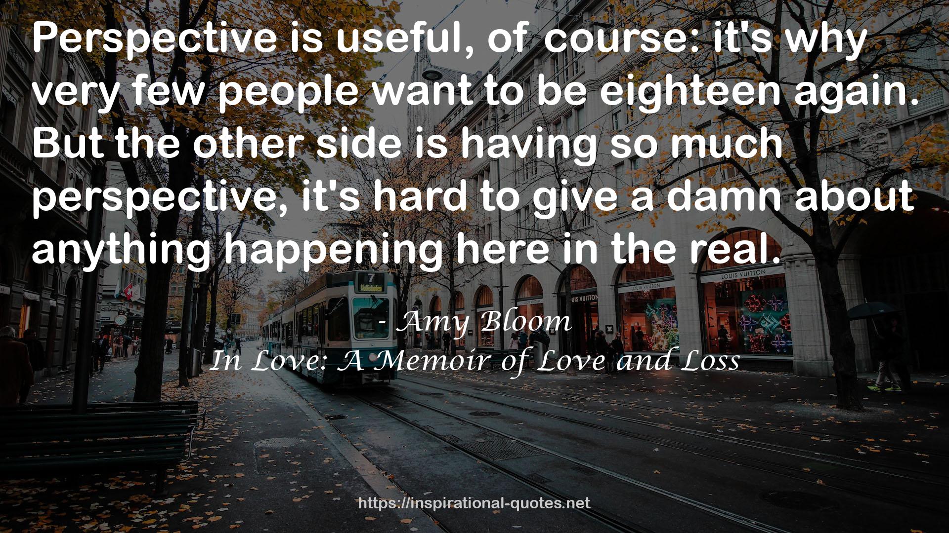 In Love: A Memoir of Love and Loss QUOTES