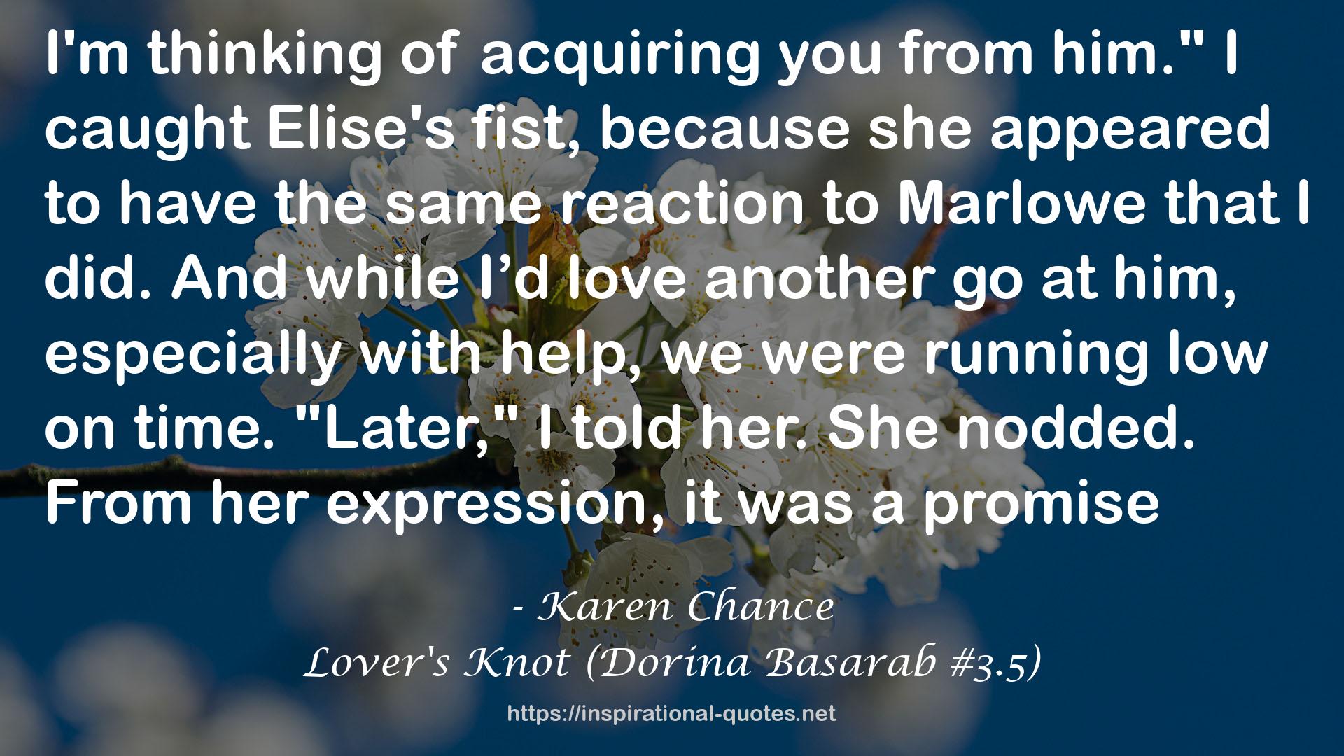 Lover's Knot (Dorina Basarab #3.5) QUOTES