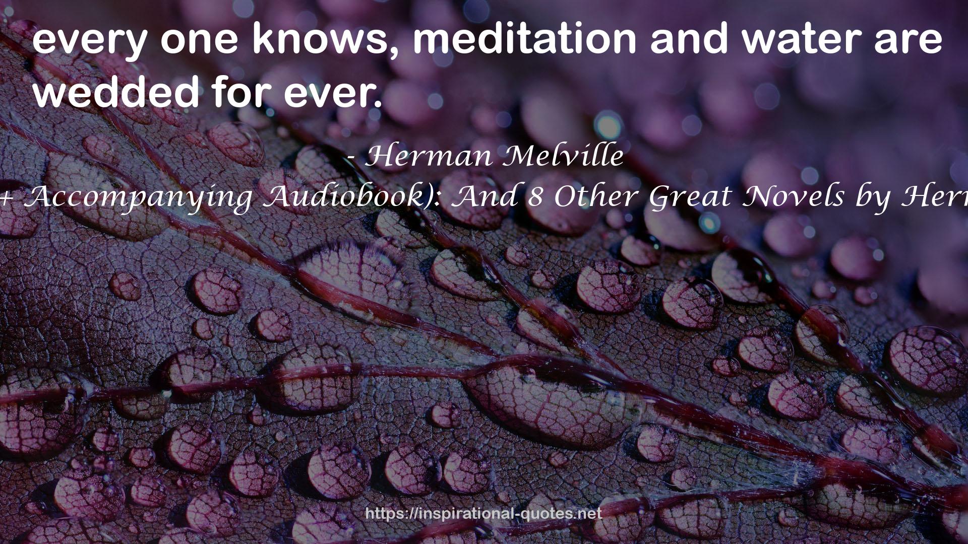 Moby Dick (+ Accompanying Audiobook): And 8 Other Great Novels by Herman Melville QUOTES