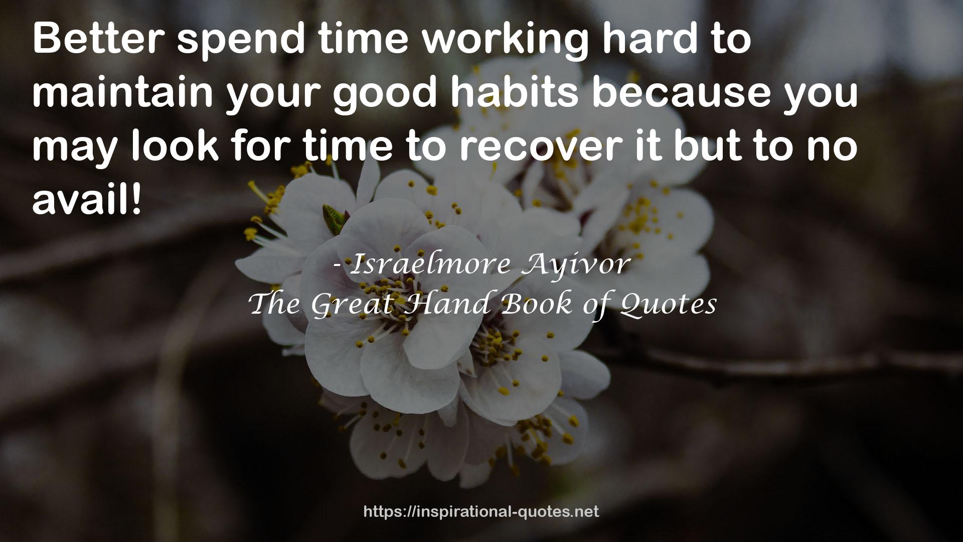 your good habits  QUOTES