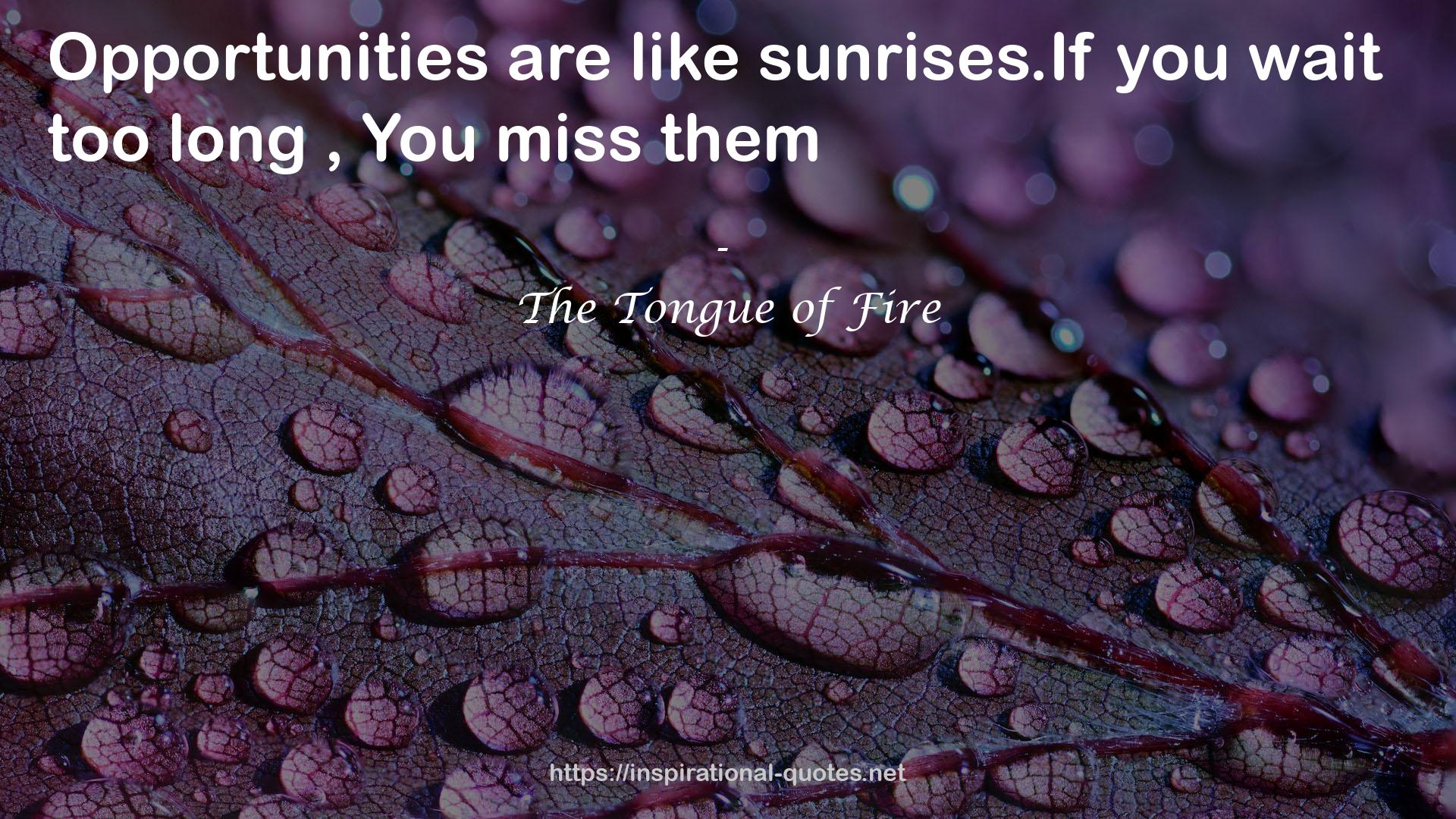 The Tongue of Fire QUOTES