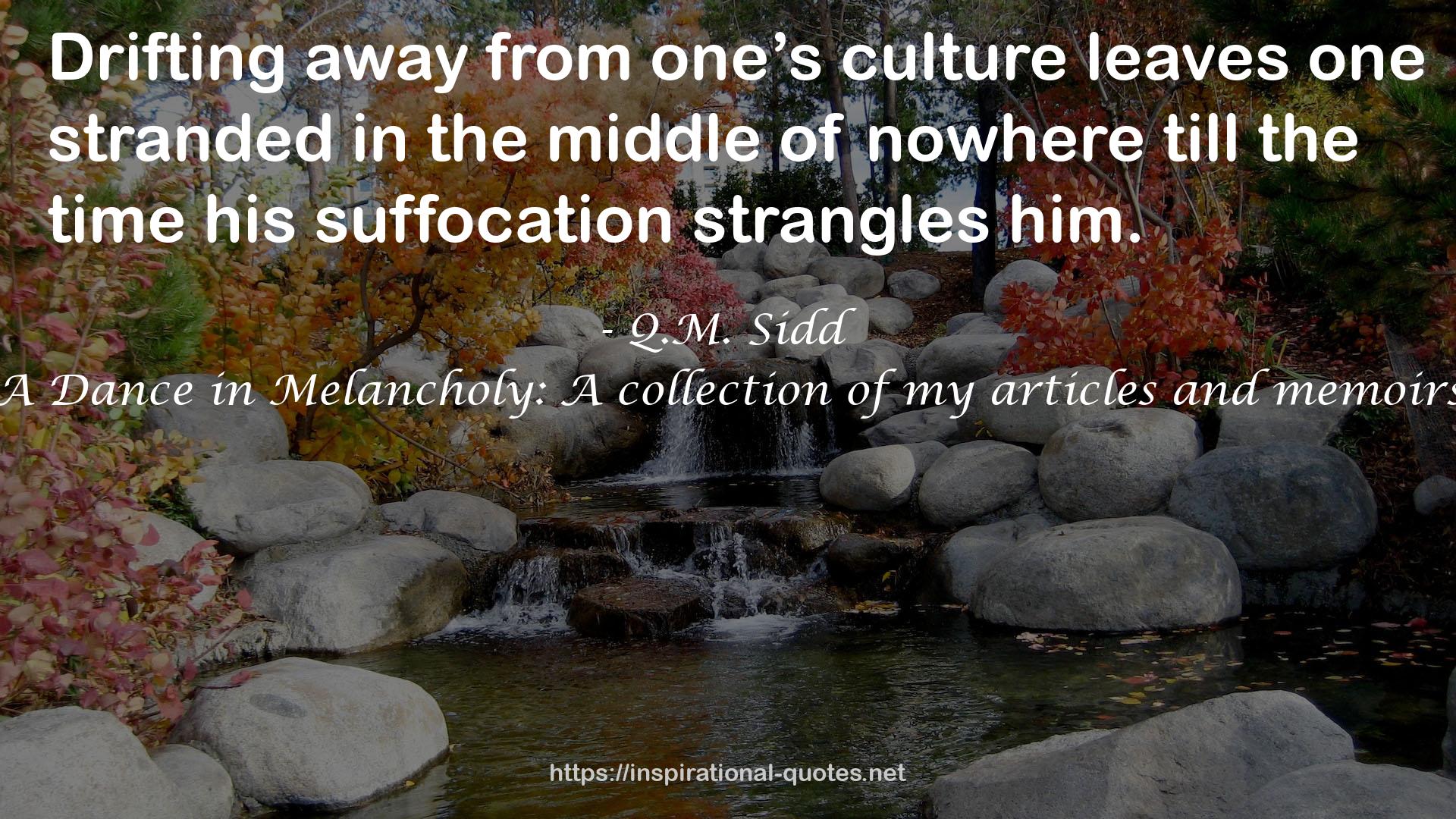 A Dance in Melancholy: A collection of my articles and memoirs QUOTES