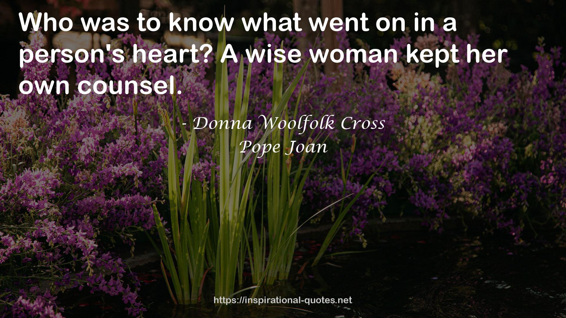 Donna Woolfolk Cross QUOTES