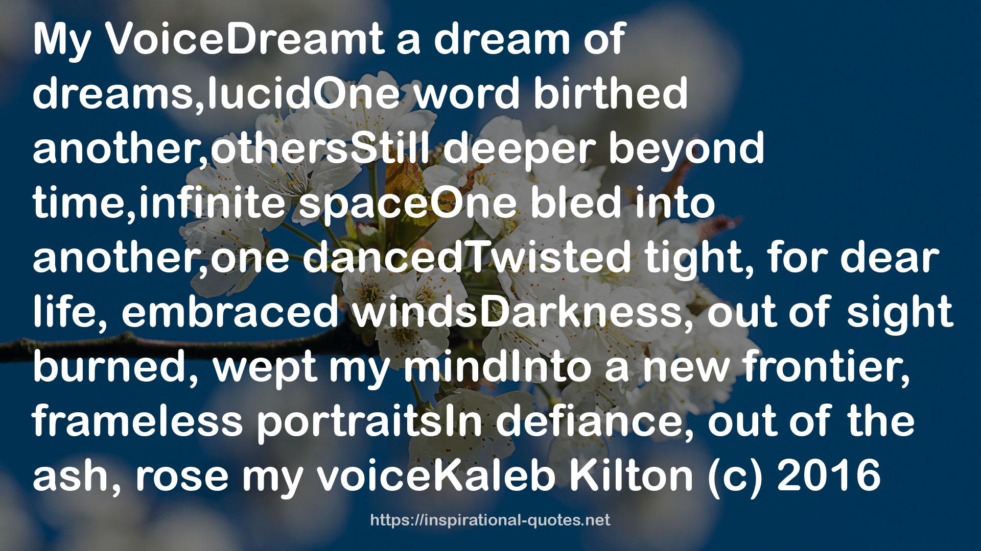 VoiceDreamt  QUOTES