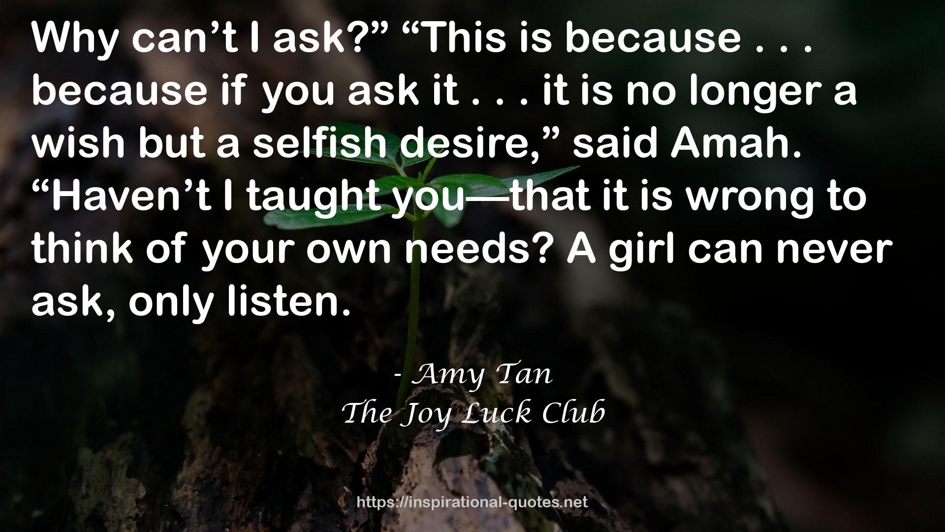 The Joy Luck Club QUOTES