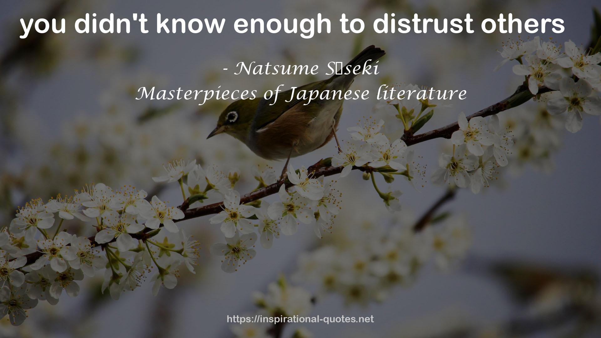 Masterpieces of Japanese literature QUOTES