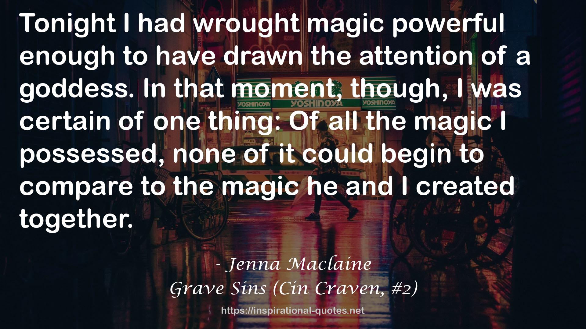 Grave Sins (Cin Craven, #2) QUOTES