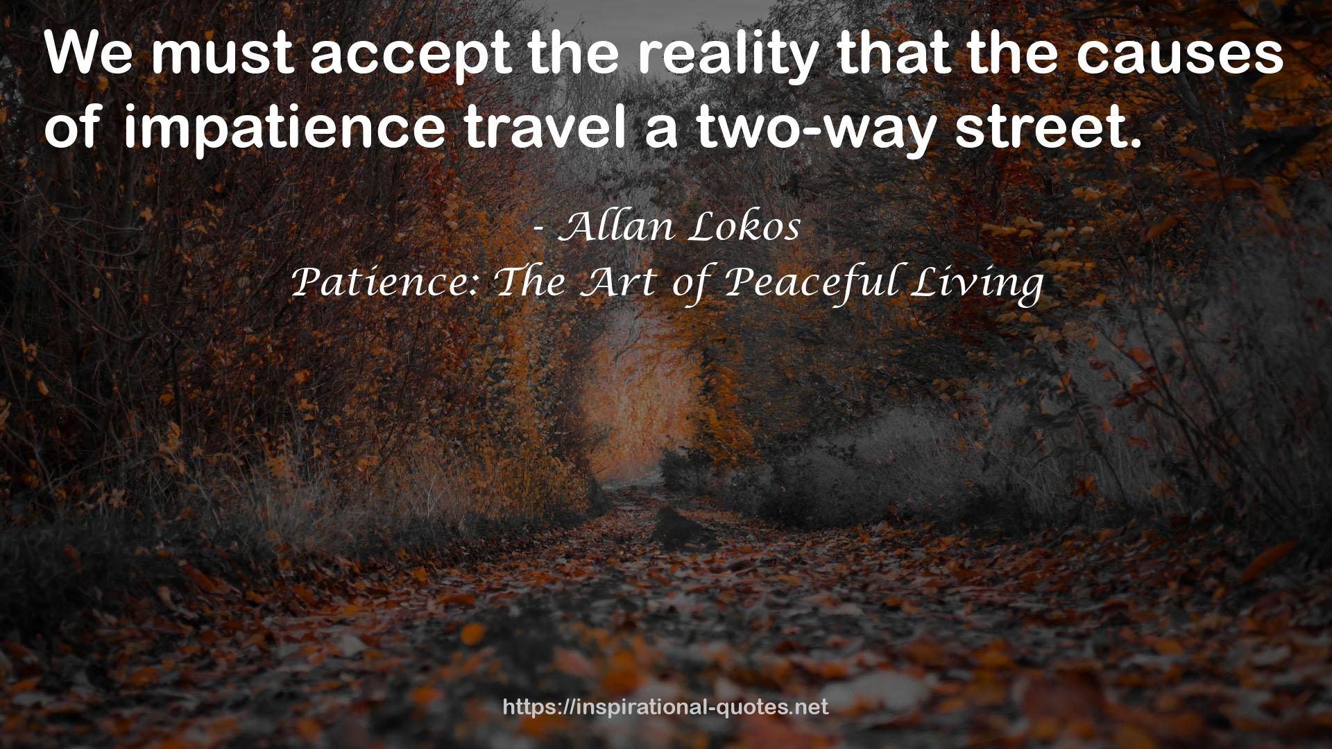 Patience: The Art of Peaceful Living QUOTES