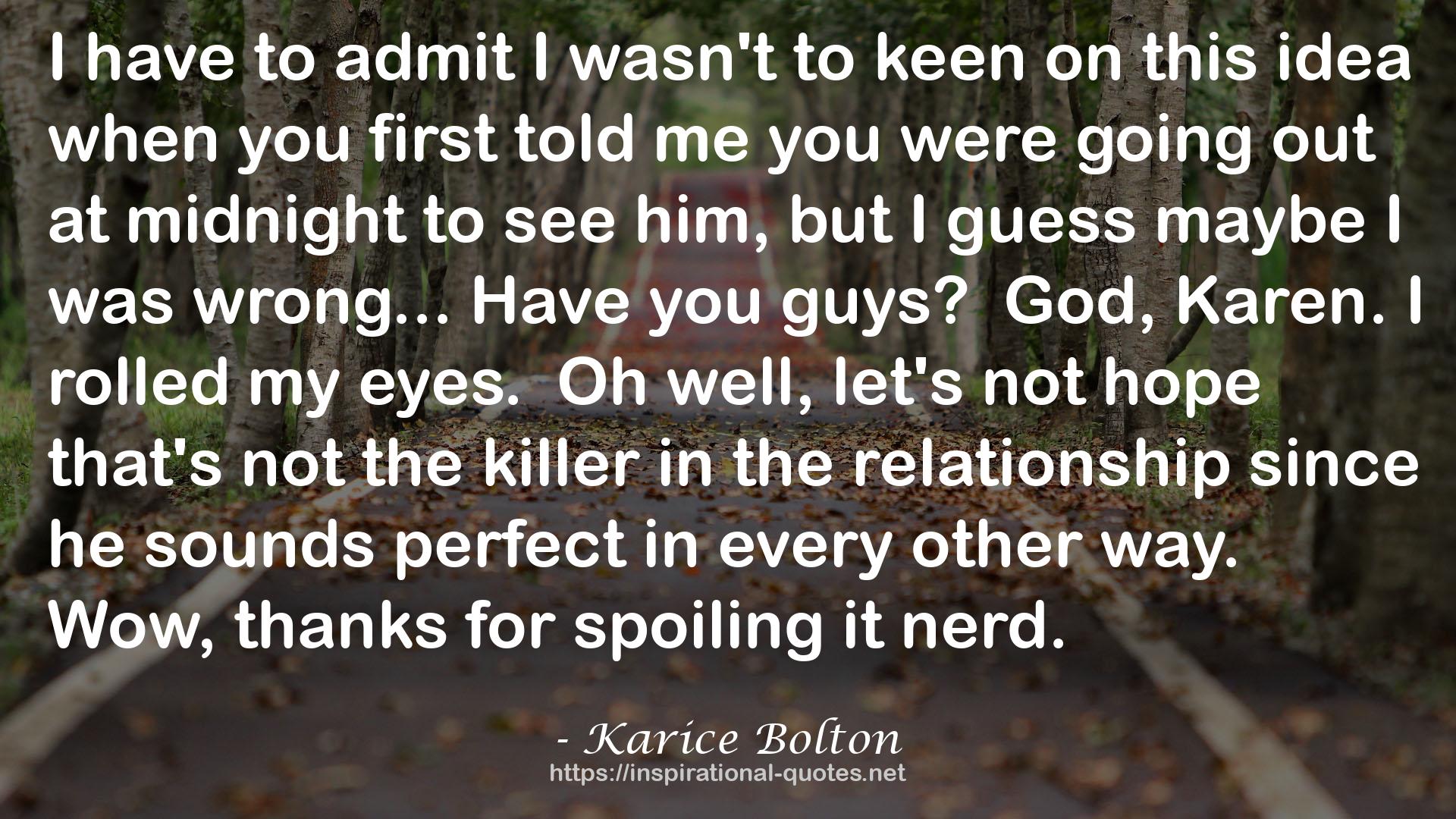 Karice Bolton QUOTES