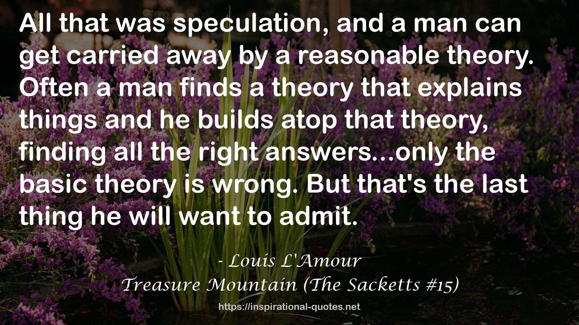 Treasure Mountain (The Sacketts #15) QUOTES