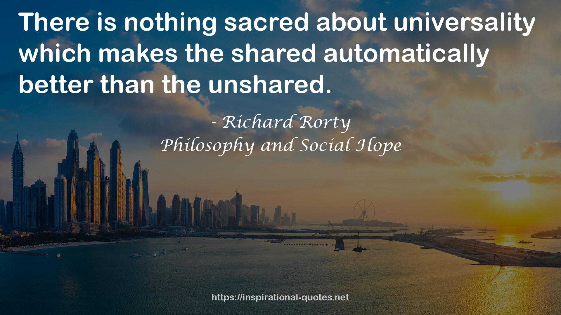 Philosophy and Social Hope QUOTES