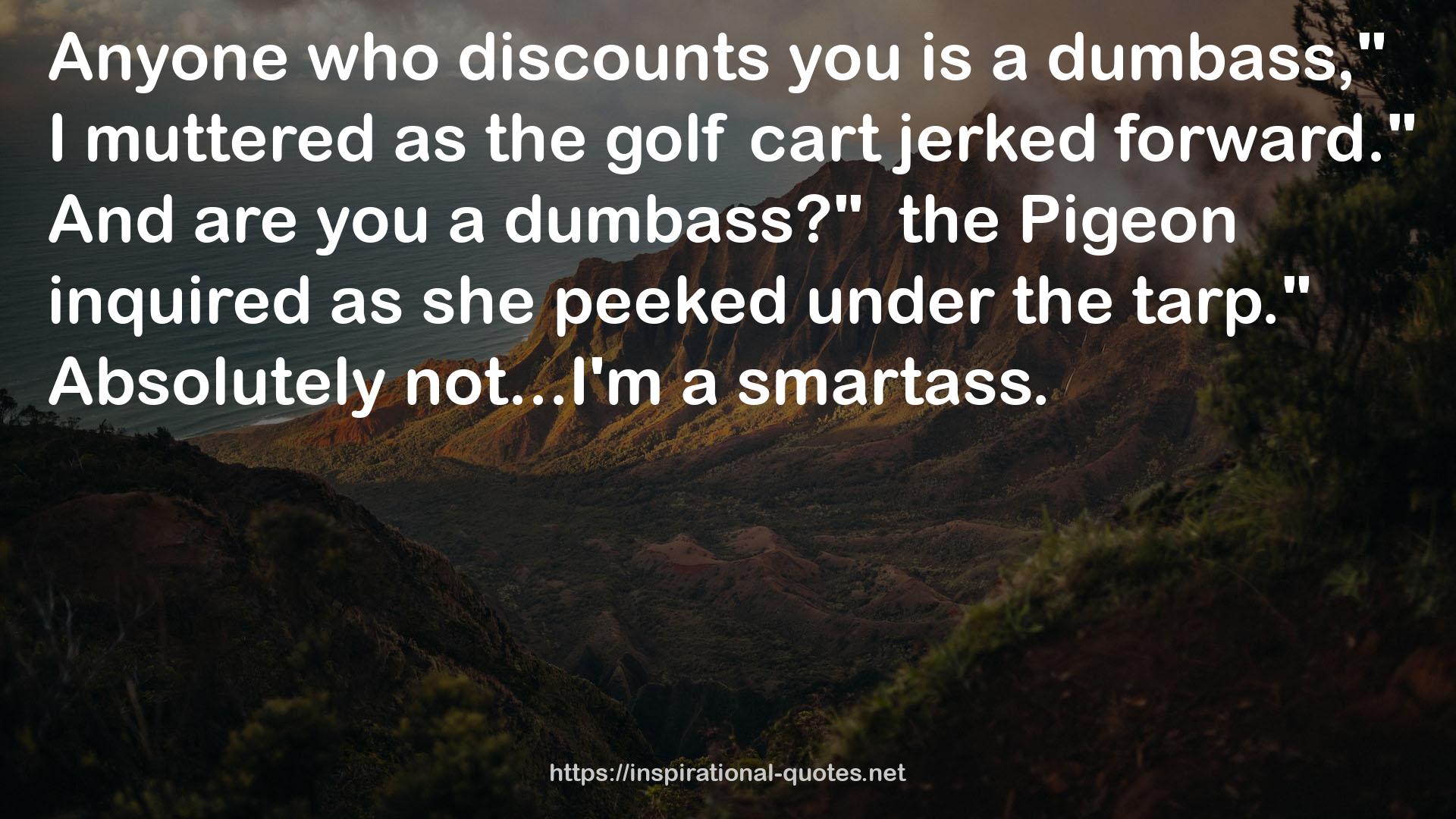 the golf cart  QUOTES