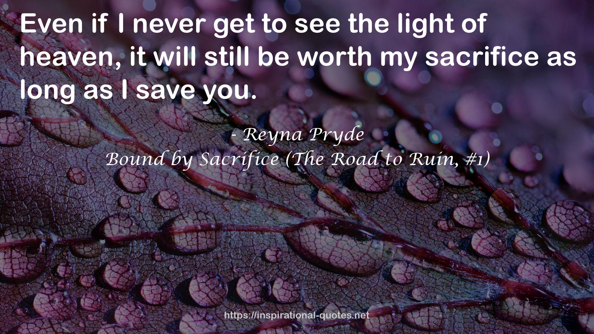 Bound by Sacrifice (The Road to Ruin, #1) QUOTES