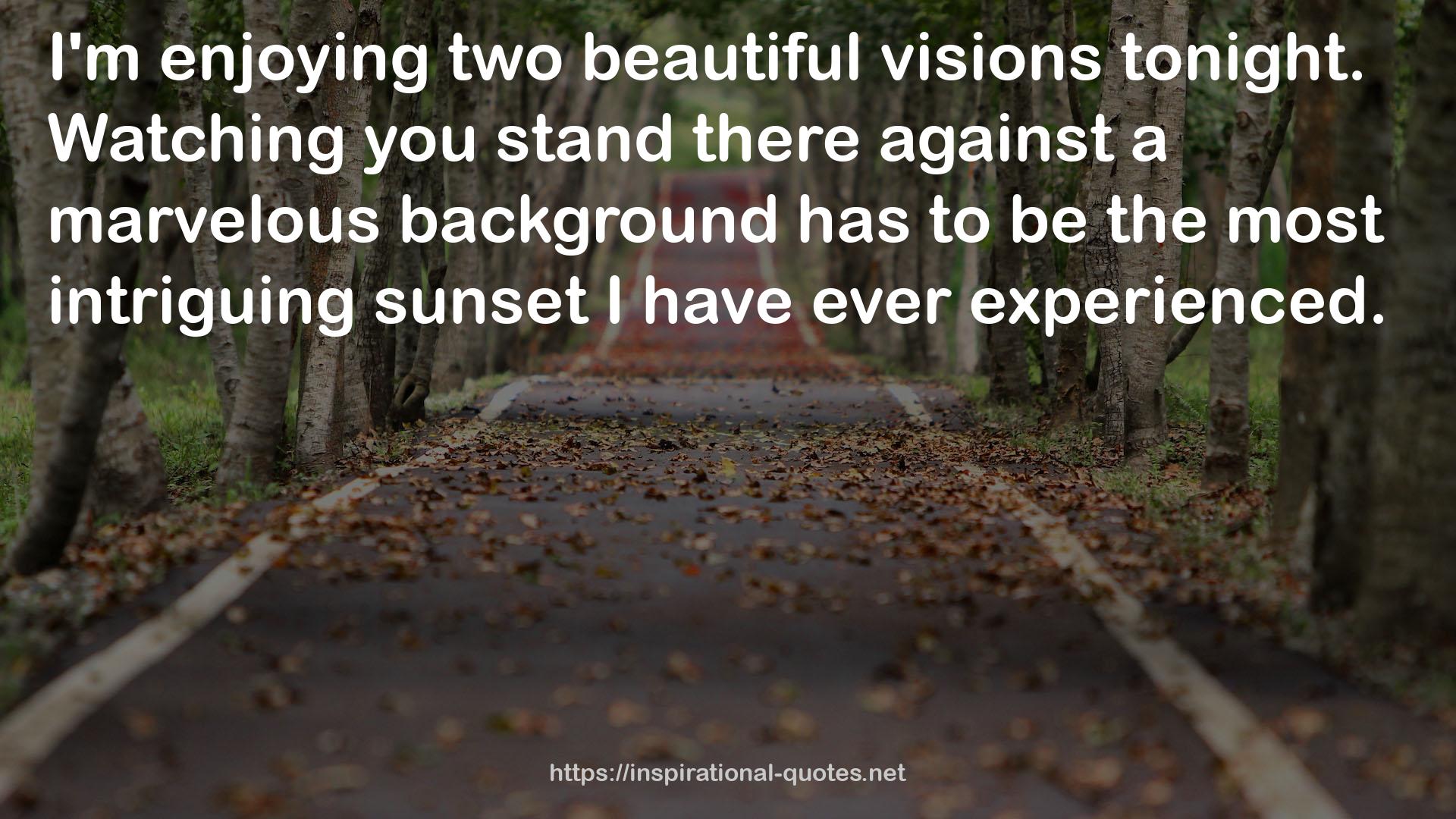 two beautiful visions  QUOTES