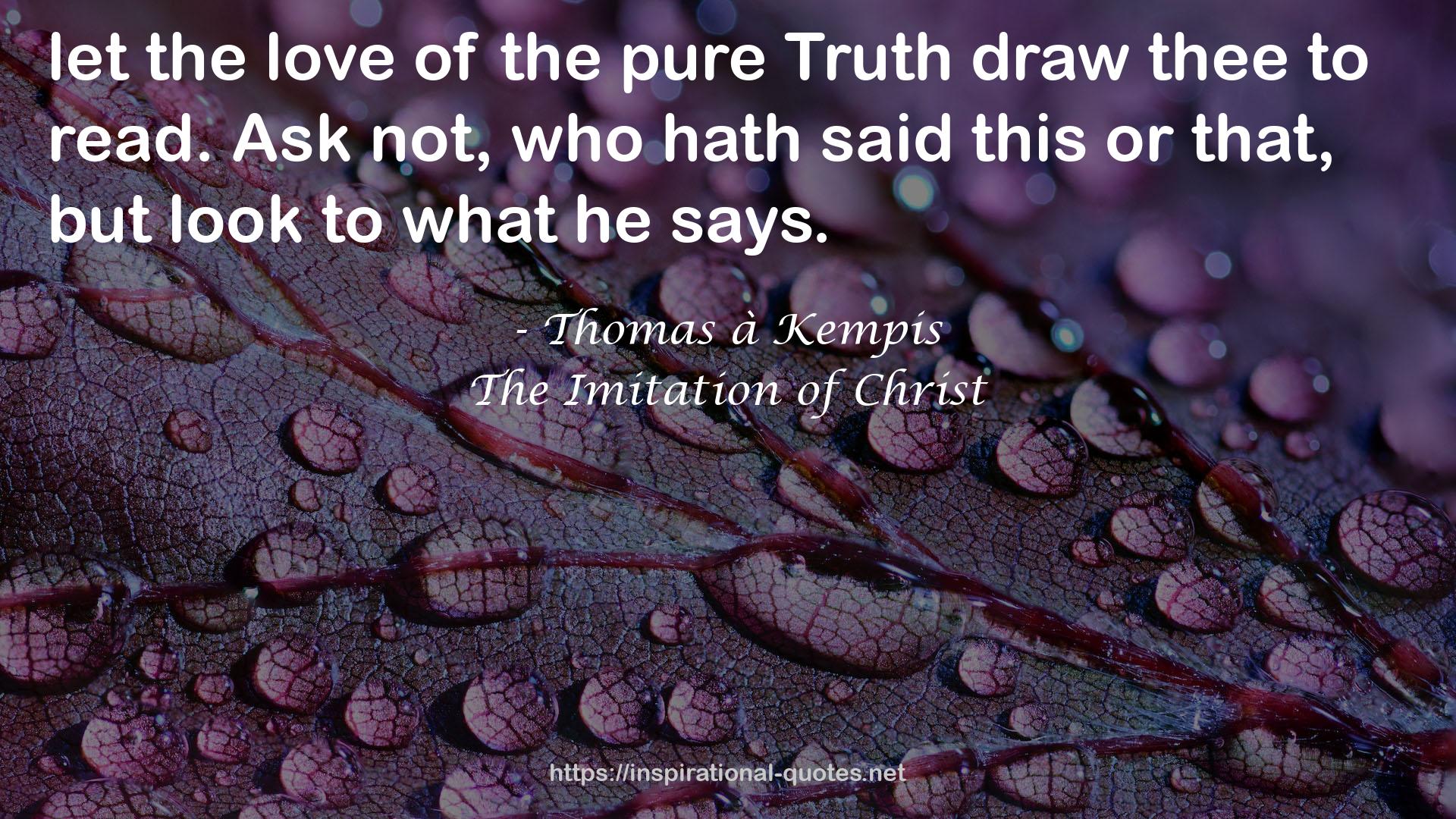 The Imitation of Christ QUOTES